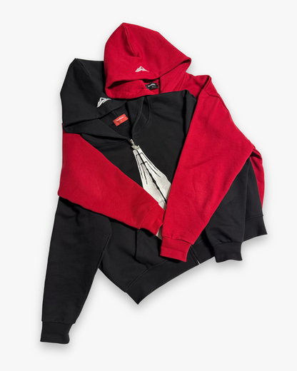 Black and Red Prayer Hoodie + Leather Wallet
