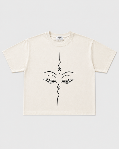 White Cham Mask Graphic Tee