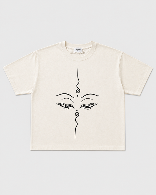 White Cham Mask Graphic Tee